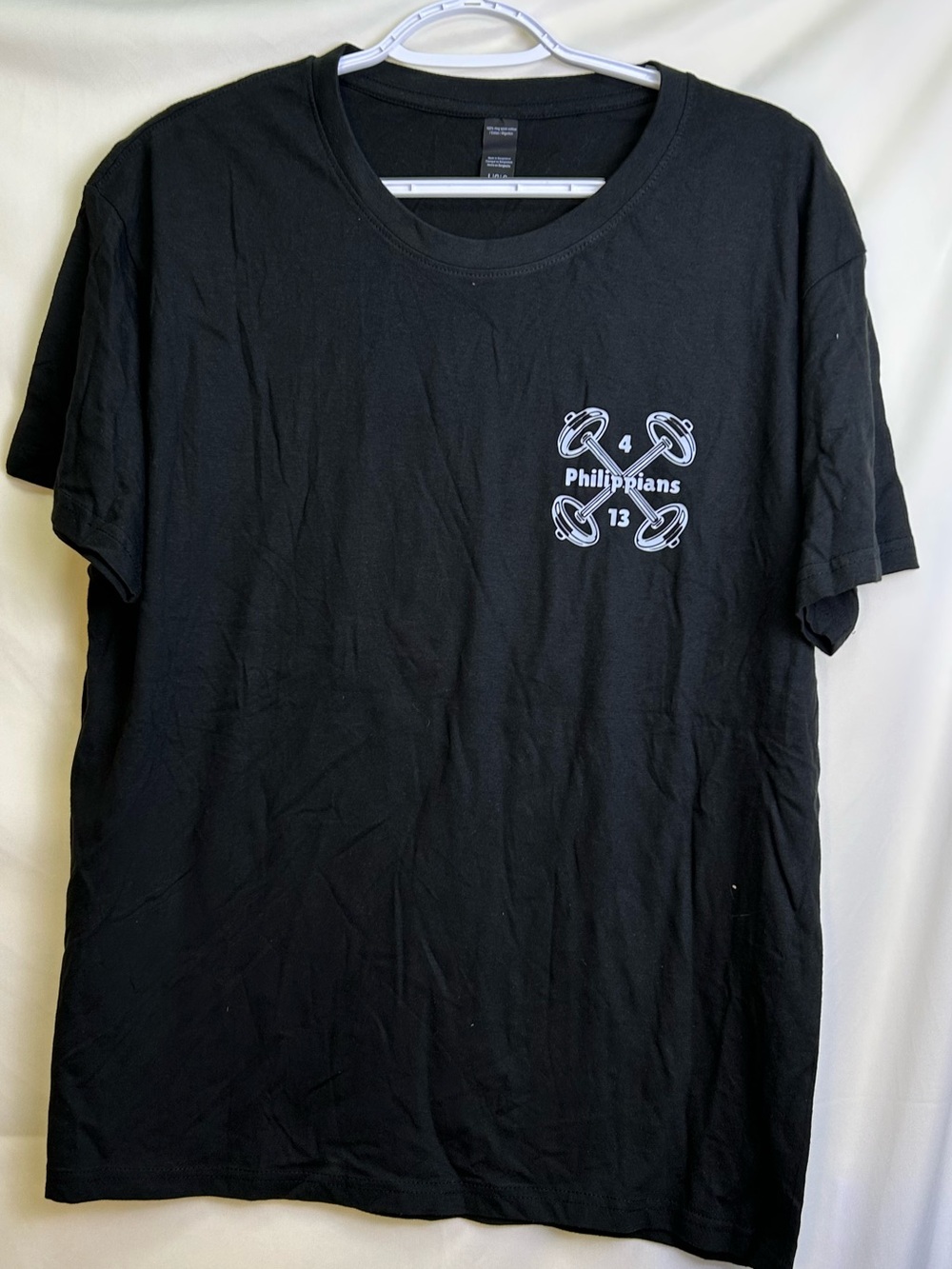 Philippians 4:13 Graphic Short Sleeve T-Shirt - Black